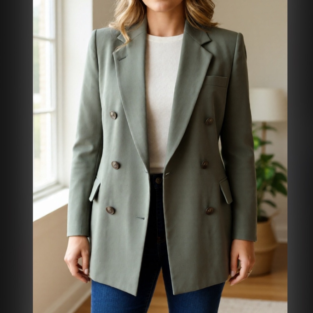 Vintage Wool Ann Freedberg Double Breast Blazer